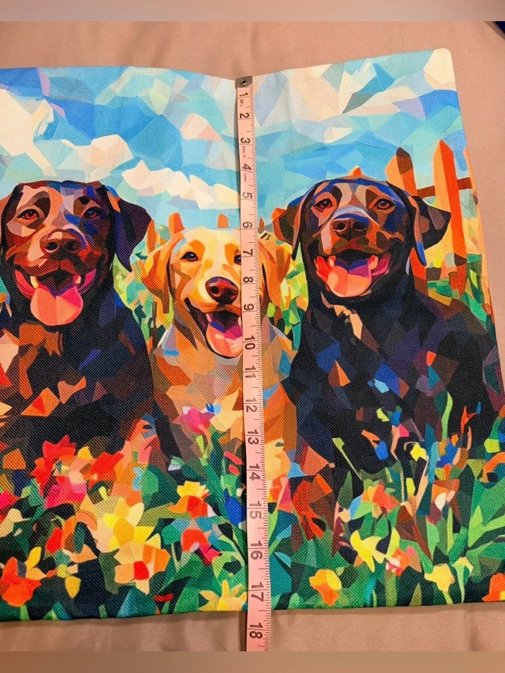 Spring Labrador Retriever Pillow Covers Set of 2 Colorful NWOT